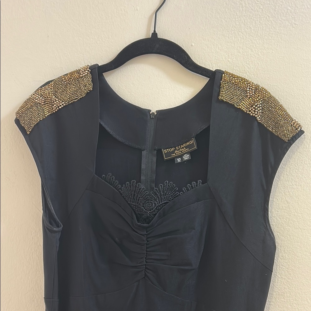 Stop Staring Black Sheath Midi Dress - Picture 3 of 10